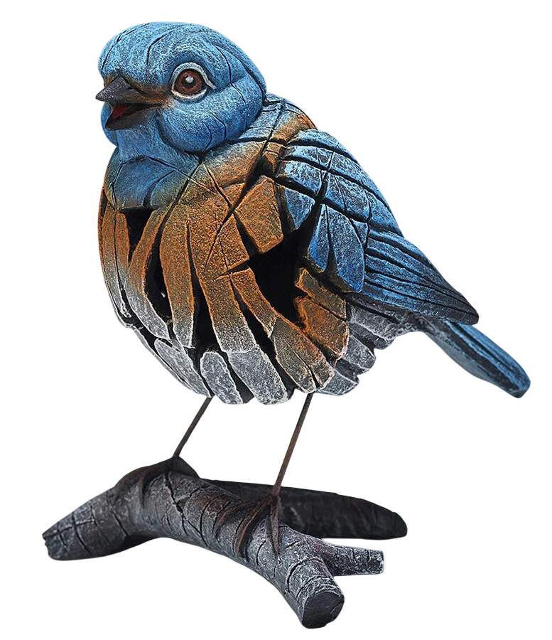 Birds Western Bluebird - With Box by Edge Sculpture By Matt Buckley-1