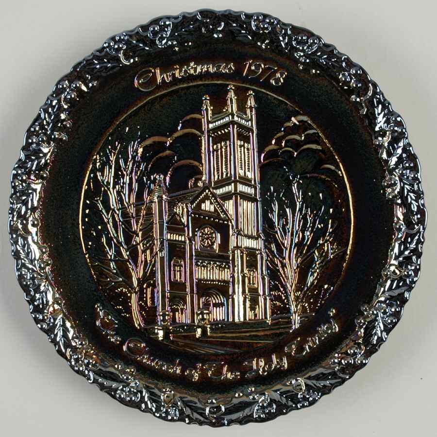 Fenton Christmas Plate-Carnival The Church Of The Holy Trinity - Boxed by Fenton-1