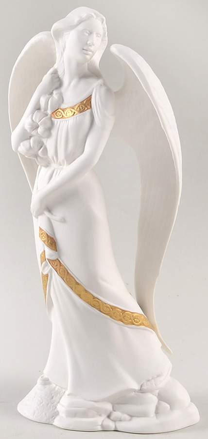 Franklin Mint Figurines Angel With Gold Trim - No Box by Franklin Mint-1
