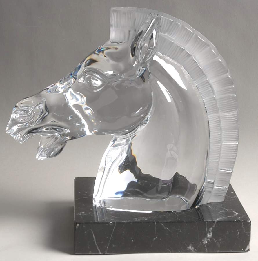 Franklin Mint Figurines Crystal Phidias Horse Head - No Box by Franklin Mint-1