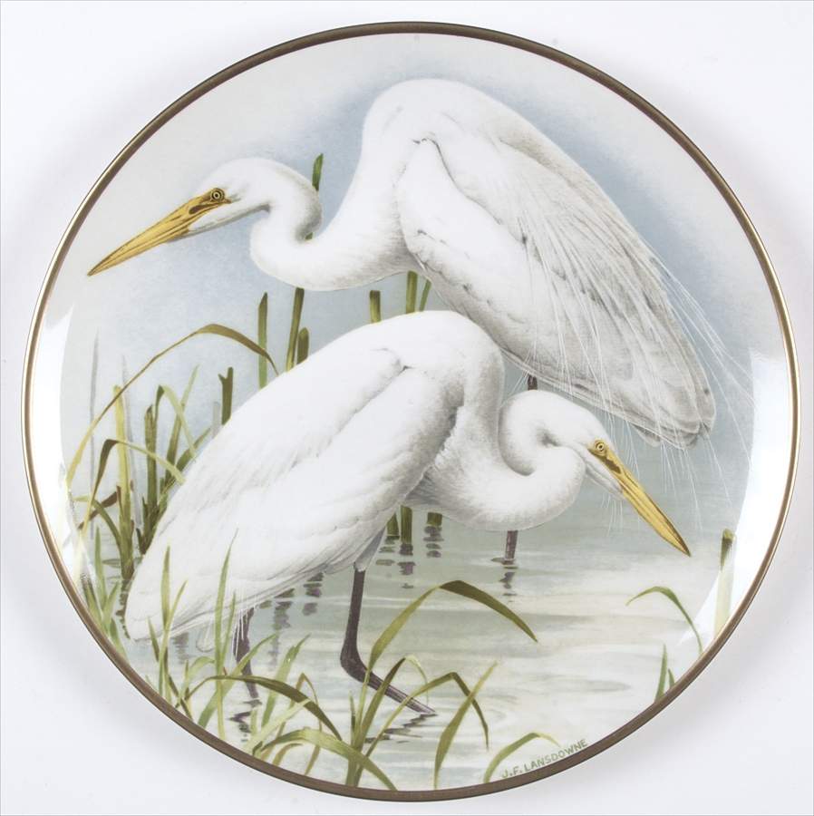 Franklin Mint Plates The Great Egrets - No Box by Franklin Mint-1