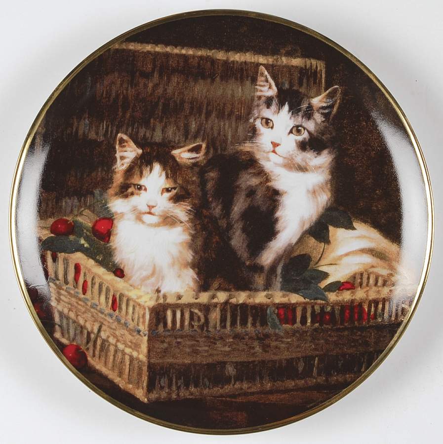 Franklin Mint Plates Basket Of Love - No Box by Franklin Mint-1