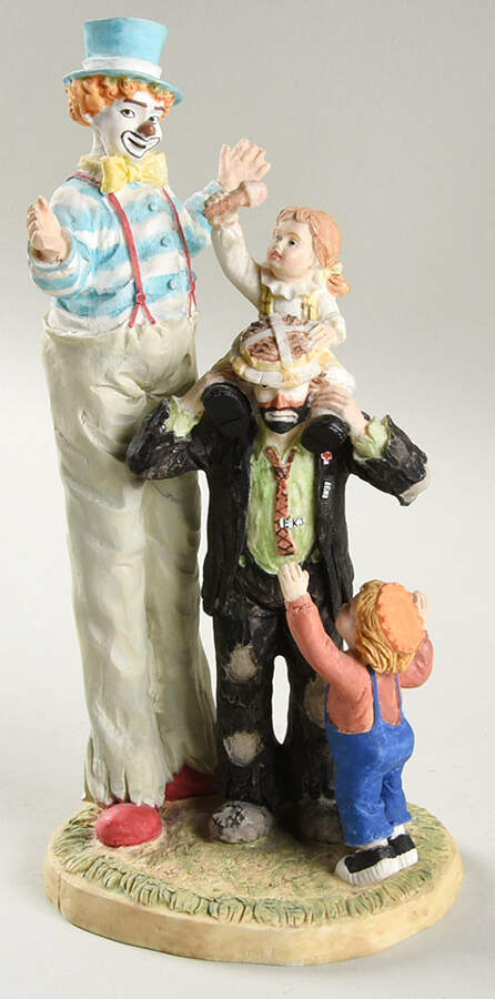 A Day At The Fair-Emmett Kelly Jr The Stilt Man - No Box by Flambro-1