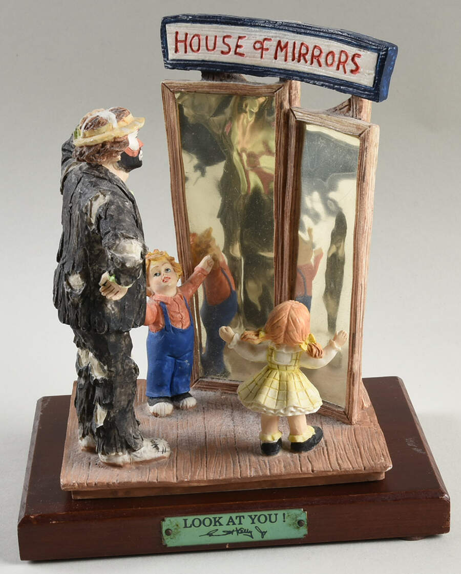 A Day At The Fair-Emmett Kelly Jr Look At You - No Box by Flambro-1