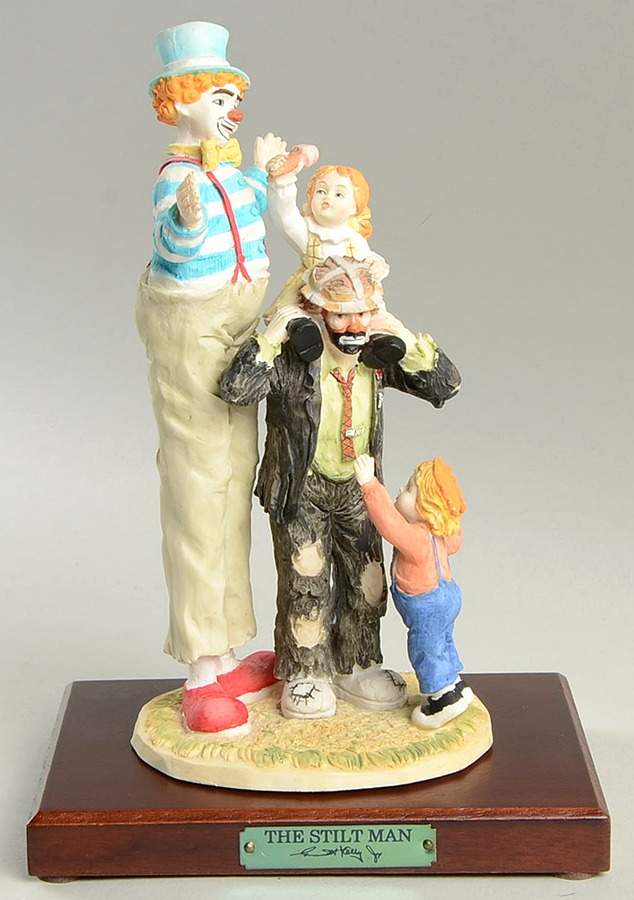 A Day At The Fair-Emmett Kelly Jr The Stilt Man - Boxed by Flambro-1