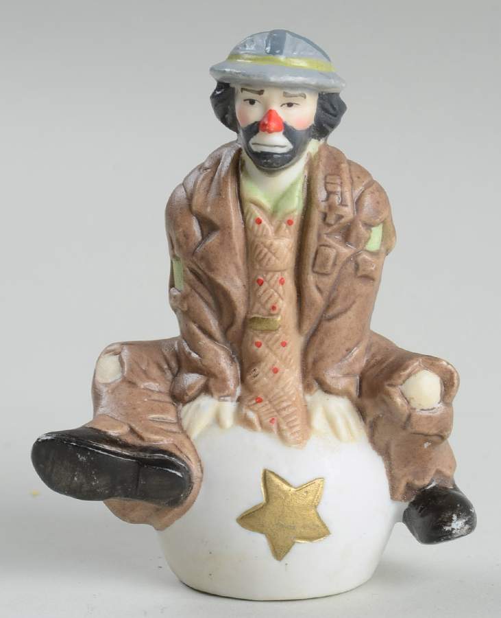 Emmett Kelly Jr Collection Mniatures On Ball-Legs Down/Gray Hat - No Box 56a by Flambro-1