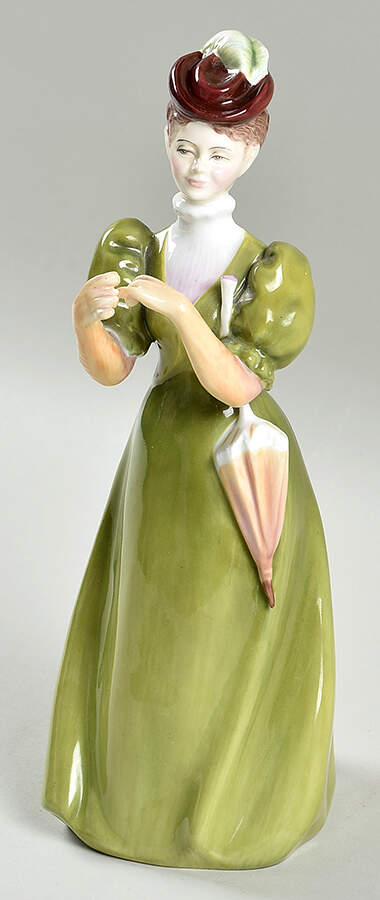 Francesca Art China Figurine Glencora- Green Dress - Boxed by Francesca Art-1