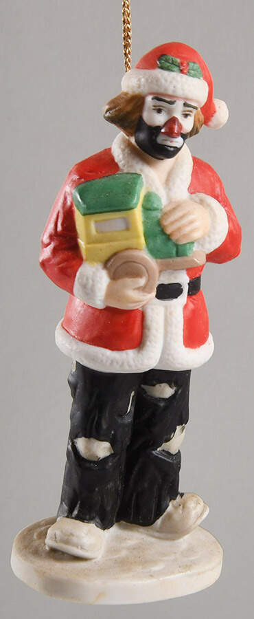 Emmett Kelly Jr Ornaments Ekj Santa With Train - Boxed by Flambro-1