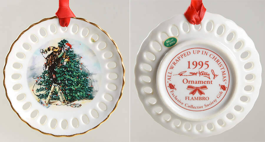 Emmett Kelly Jr Ornaments All Wrapped Up In Christmas - No Box by Flambro-1