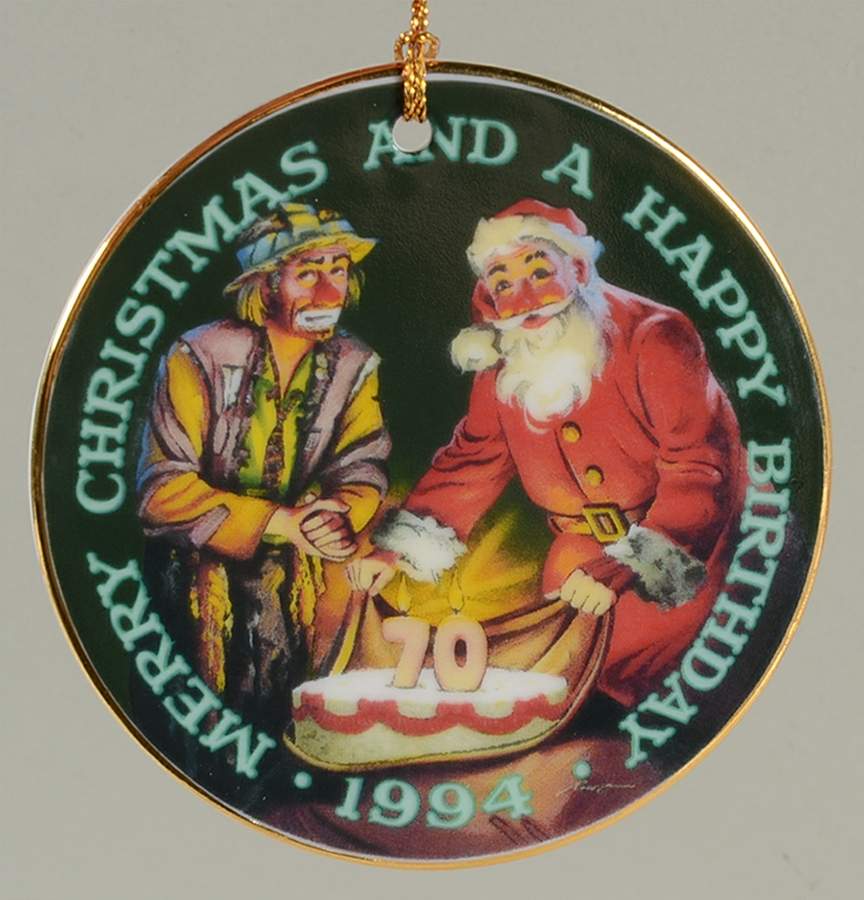 Emmett Kelly Jr Ornaments 70 Birthday Commemorative - Boxed by Flambro-1