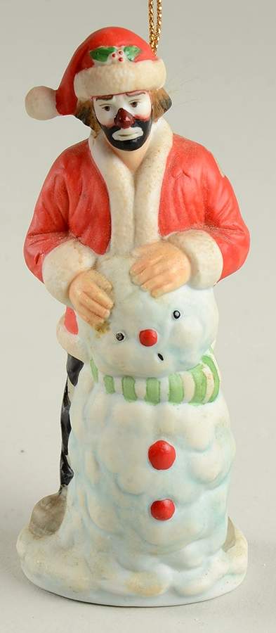 Emmett Kelly Jr Ornaments Ekj With Snowman - No Box by Flambro-1