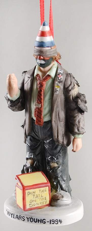 Emmett Kelly Jr Ornaments 70 Years Young-Commemorative Birthday - No Box by Flambro-1