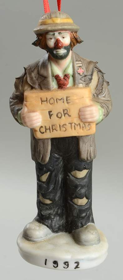 Emmett Kelly Jr Ornaments Home For Christmas - Boxed by Flambro-1