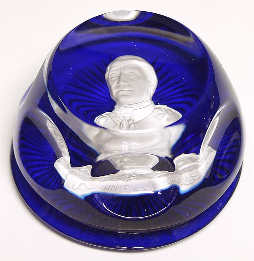 Cameos In Crystal-Bicentennial John Paul Jones - No Box by Franklin Mint-1