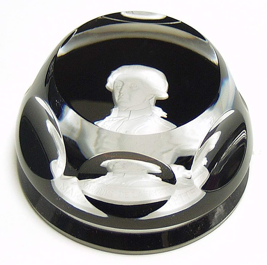 Cameos In Crystal-Bicentennial Marquis De Lafayette - No Box by Franklin Mint-1