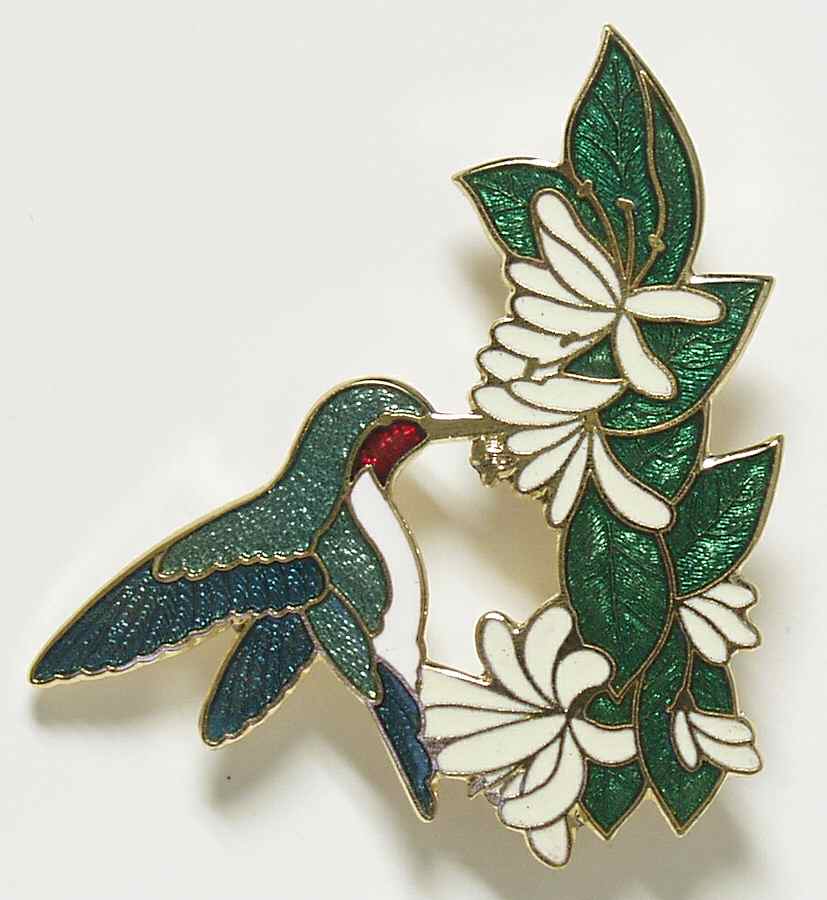 Fine Enamels Jewelry Hummingbird & Honeysuckle - Boxed by Fine Enamels-1