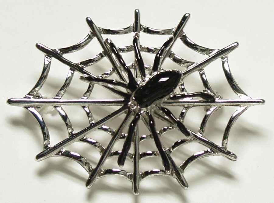 Fine Enamels Jewelry Spider-Rhodium Plate - Boxed by Fine Enamels-1