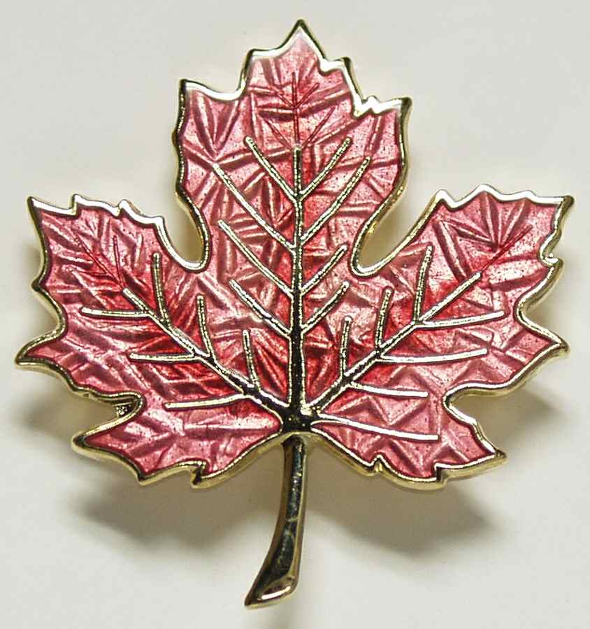Fine Enamels Jewelry Maple Leaf-Pink - Boxed by Fine Enamels-1