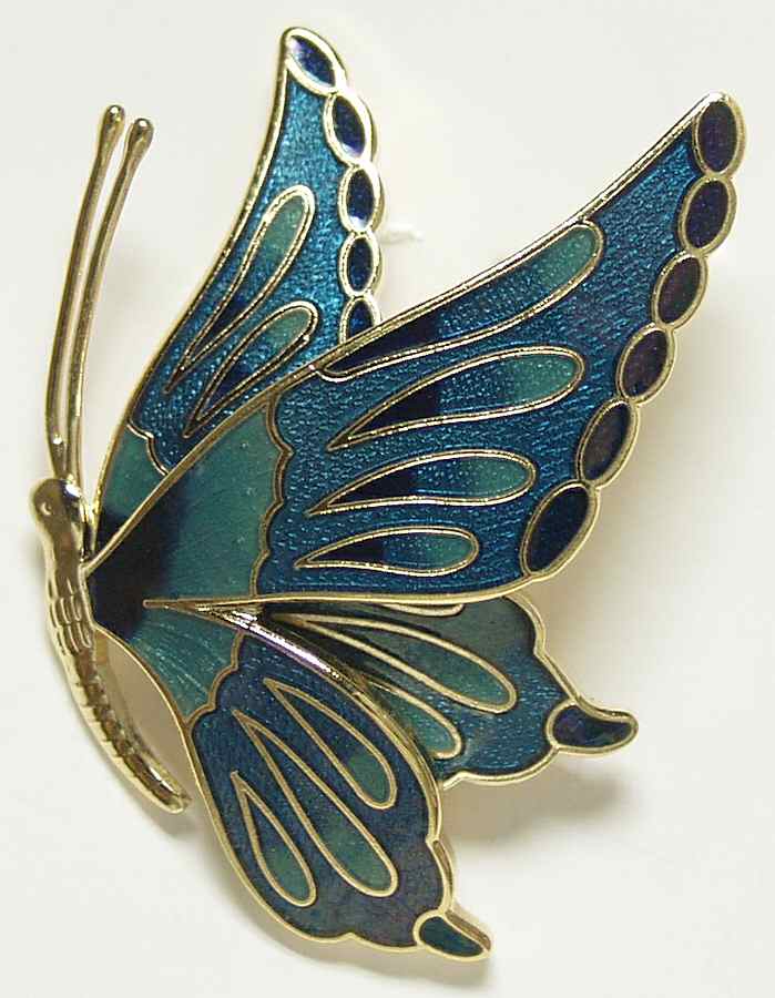 Fine Enamels Jewelry Butterfly-Turquoise  - Boxed by Fine Enamels-1