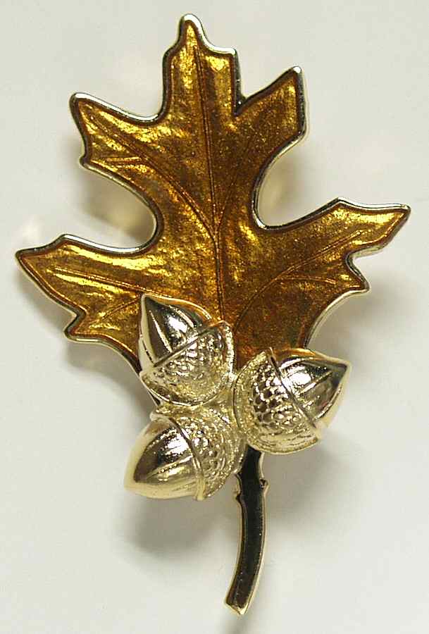 Fine Enamels Jewelry Oak Leaf & Acorn-Gold - Boxed by Fine Enamels-1
