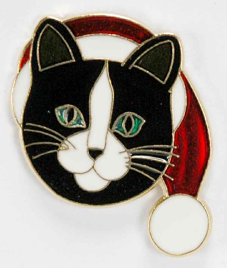 Fine Enamels Jewelry Cat In Stocking Hat - No Box by Fine Enamels-1