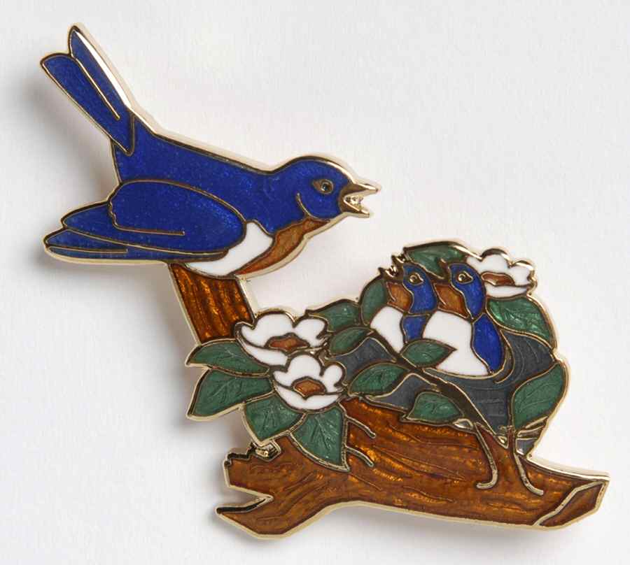 Fine Enamels Jewelry Bluebird Nest - No Box by Fine Enamels-1