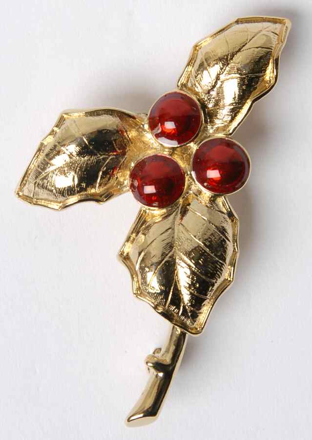 Fine Enamels Jewelry Holly-Gold - No Box by Fine Enamels-1