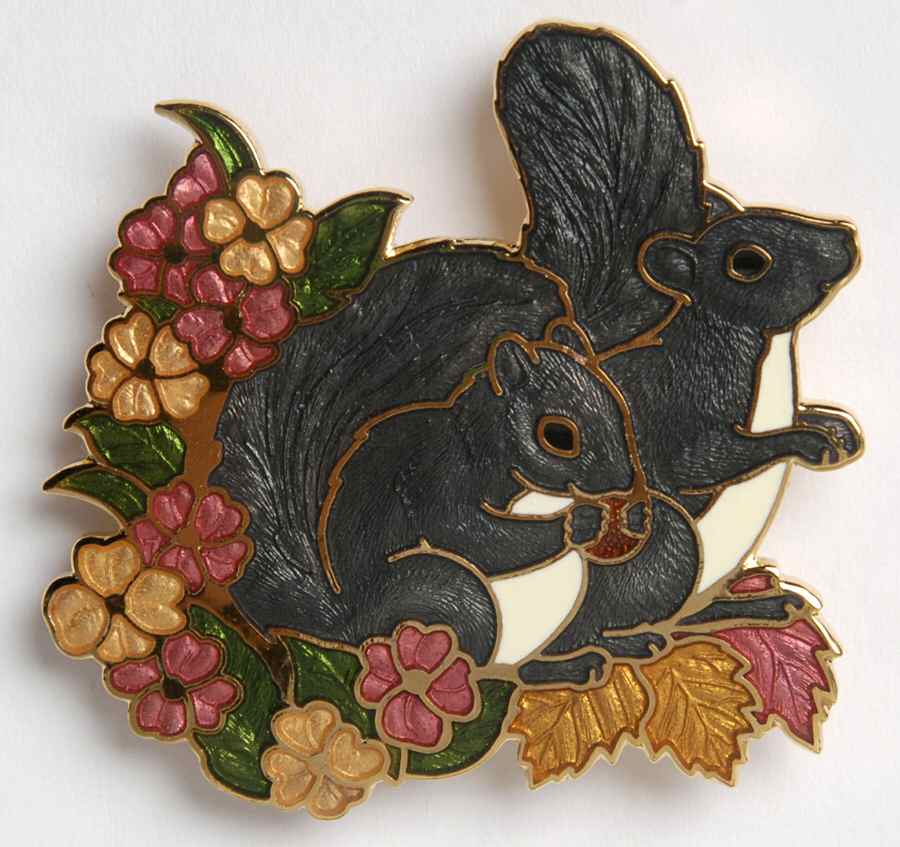 Fine Enamels Jewelry Two Squirrels - No Box by Fine Enamels-1