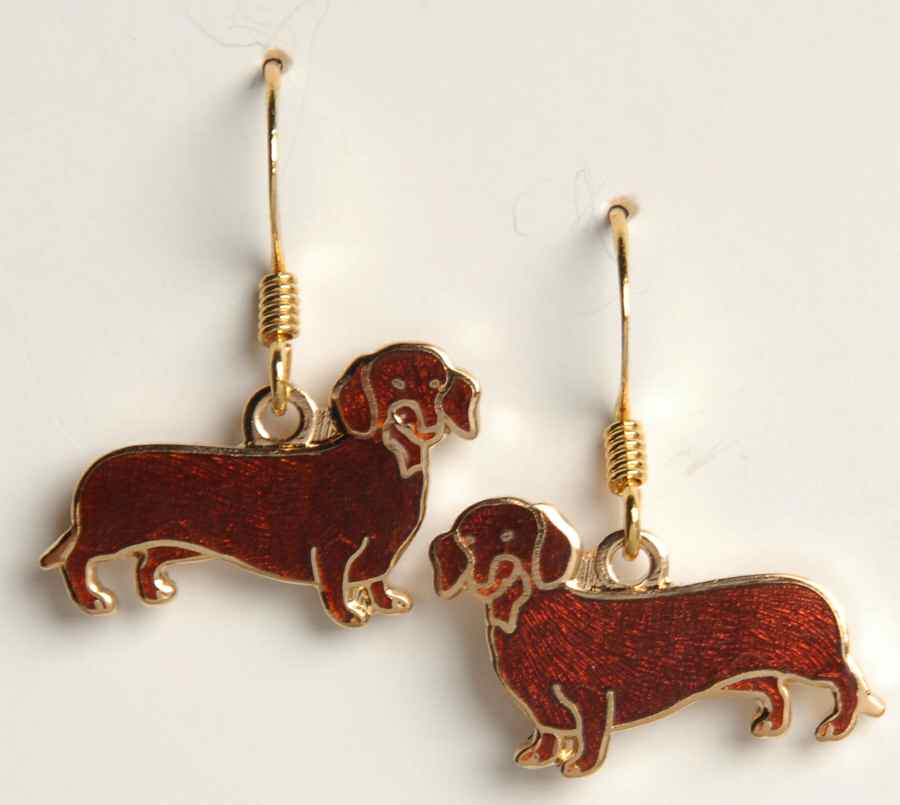 Fine Enamels Jewelry Dachshund-Brown - No Box by Fine Enamels-1