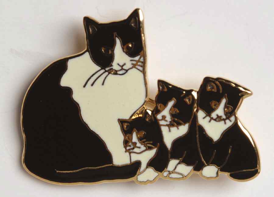 Fine Enamels Jewelry Cat Family - No Box by Fine Enamels-1