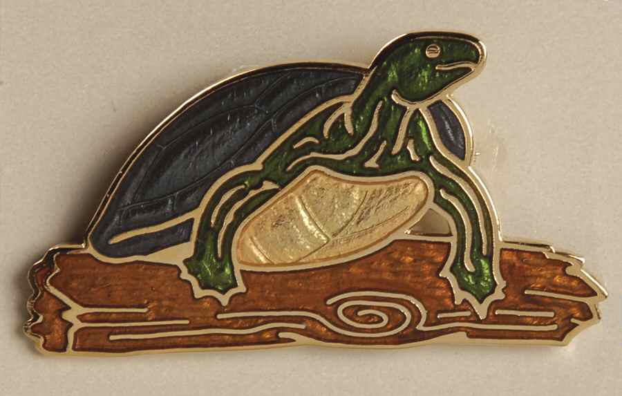 Fine Enamels Jewelry Turtle On Log - No Box by Fine Enamels-1