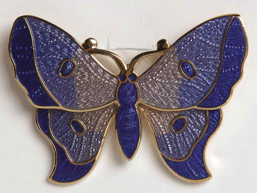 Fine Enamels Jewelry Butterfly-Blue - No Box by Fine Enamels-1
