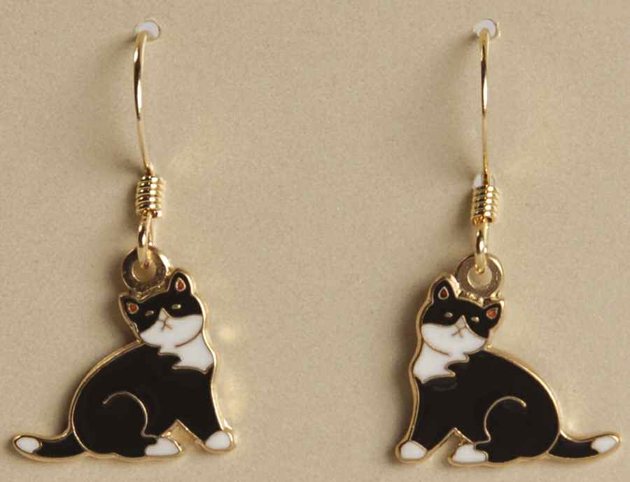 Fine Enamels Jewelry Cat Earrings - No Box by Fine Enamels-1