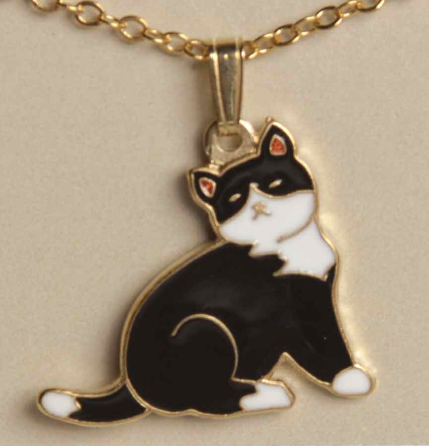 Fine Enamels Jewelry Cat Necklace - No Box by Fine Enamels-1