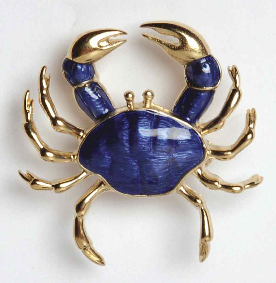 Fine Enamels Jewelry Crab-Blue - No Box by Fine Enamels-1