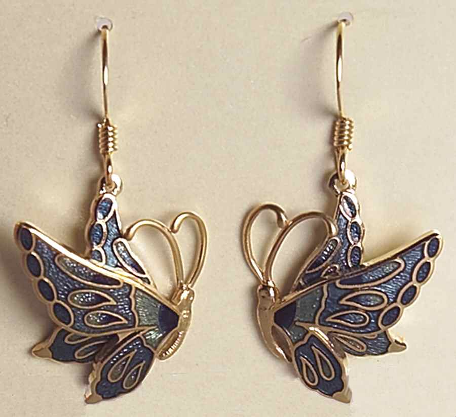 Fine Enamels Jewelry Butterfly-Turquoise - No Box by Fine Enamels-1