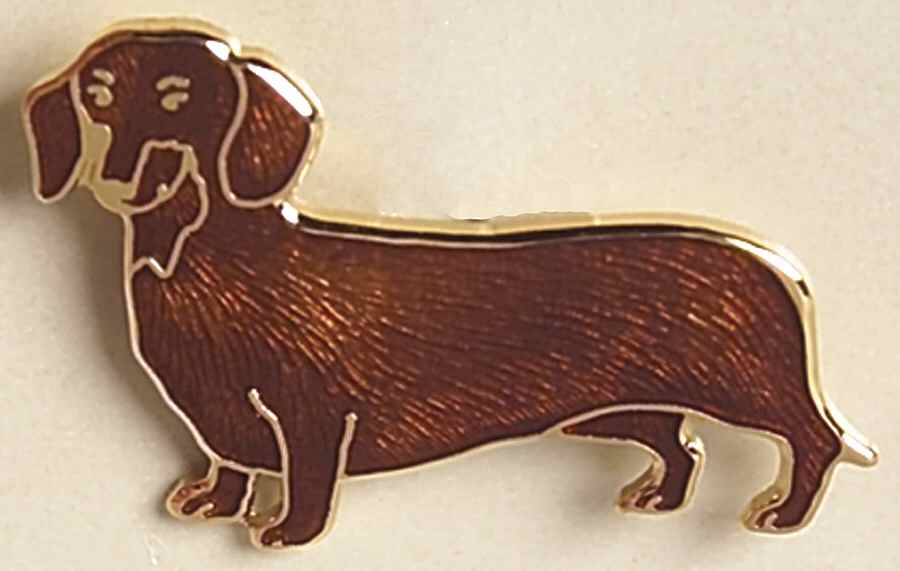 Fine Enamels Jewelry Dachshund-Brown - No Box by Fine Enamels-1