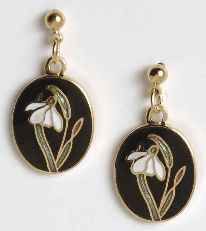 Fine Enamels Jewelry Snowdrop-Black - No Box by Fine Enamels-1
