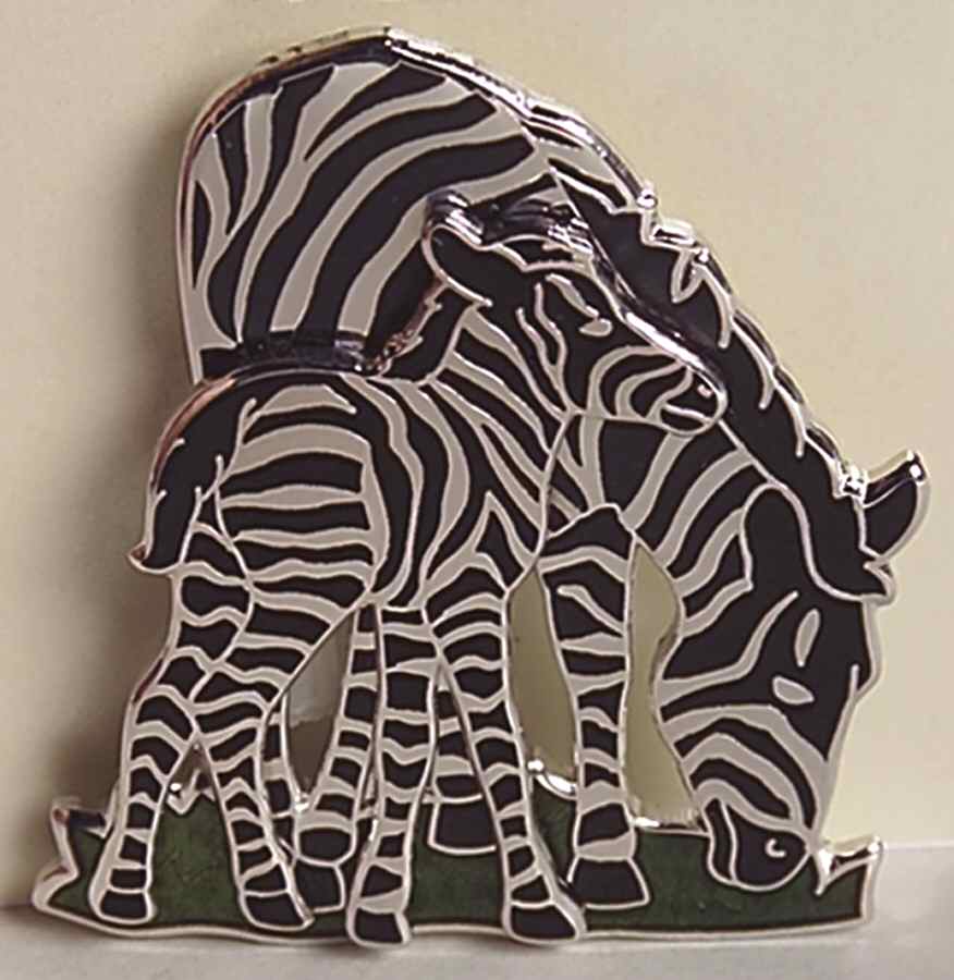 Fine Enamels Jewelry Zebras-Mother And Baby - No Box by Fine Enamels-1
