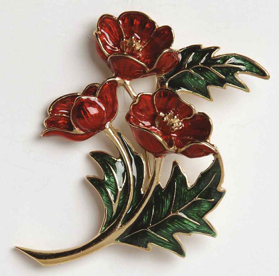 Fine Enamels Jewelry Poppy-Red - No Box by Fine Enamels-1
