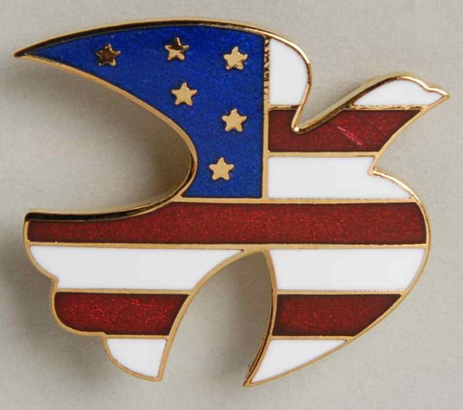 Fine Enamels Jewelry Patriotic Dove - No Box by Fine Enamels-1