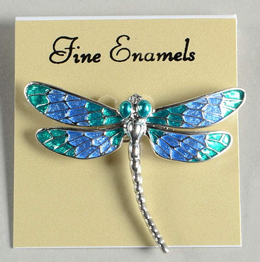 Fine Enamels Jewelry Dragonfly-Blue Green - No Box by Fine Enamels-1