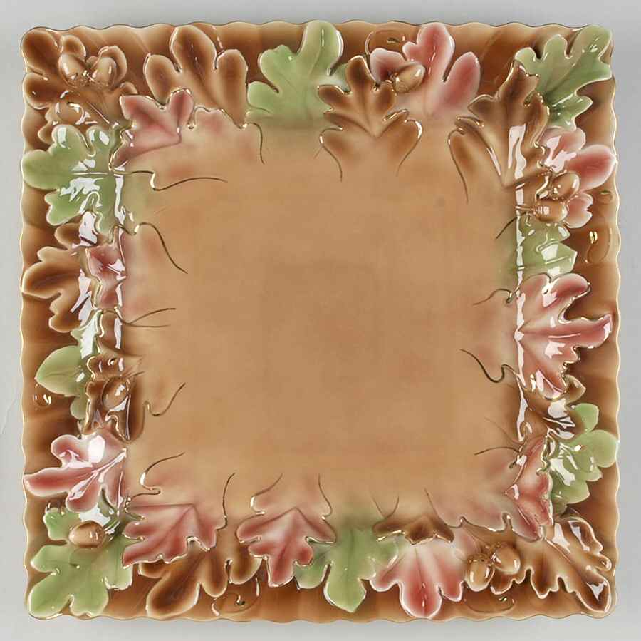 Golden Leaf & Acorn Tray - No Box by Franz Collection-1