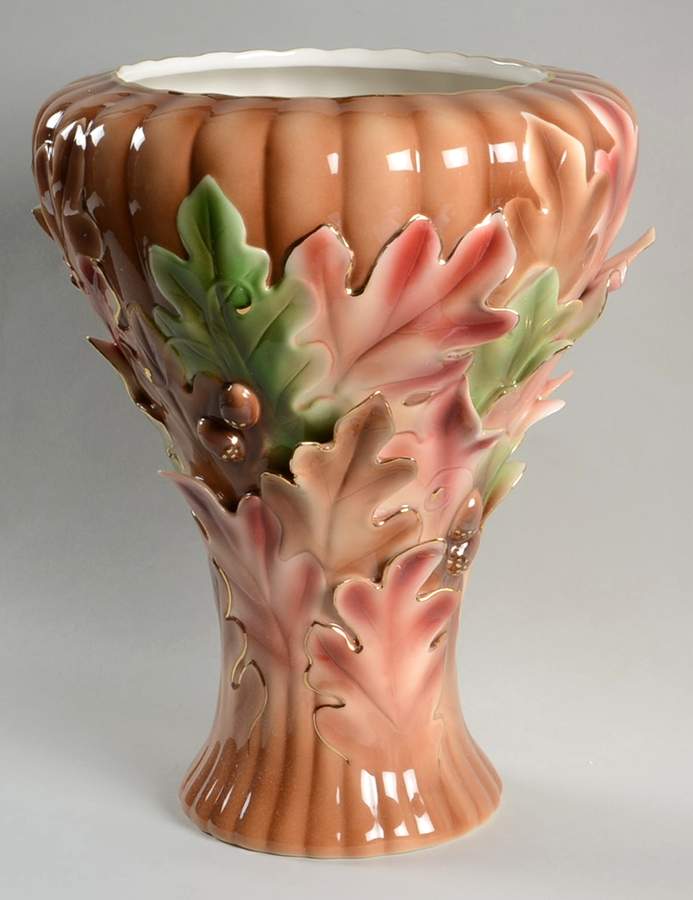 Golden Leaf & Acorn Vase - Boxed by Franz Collection-1