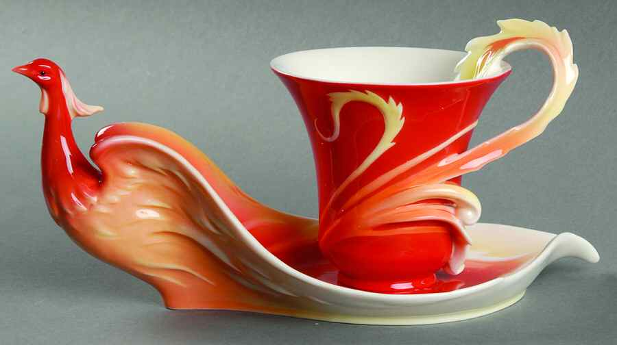 Phoenician Flight Cup & Saucer Set - With Box by Franz Collection-1