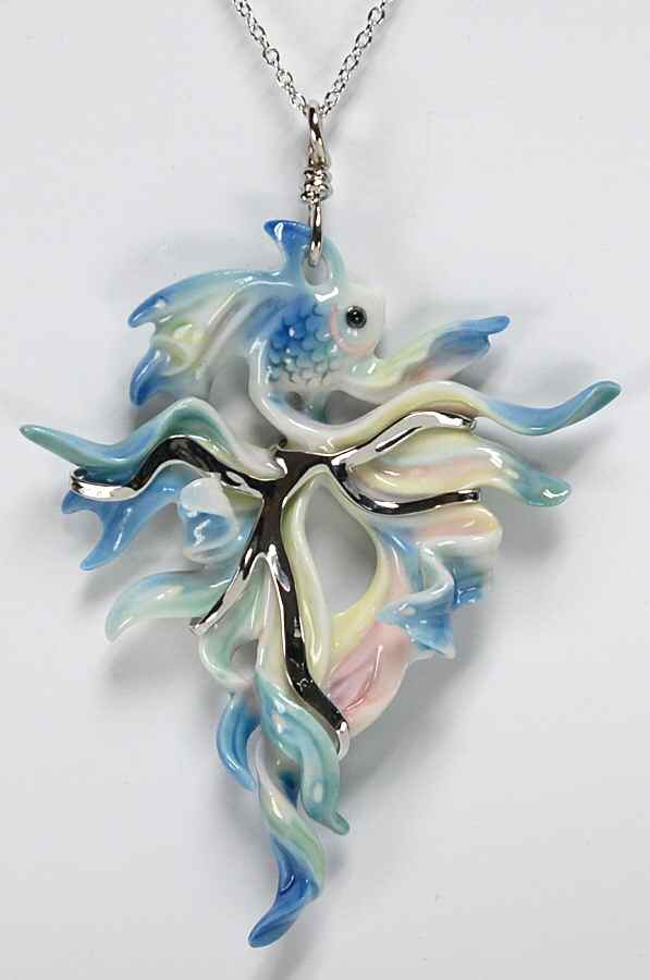 Franz Jewelry Rainbow Fish Pendant - No Box by Franz Collection-1