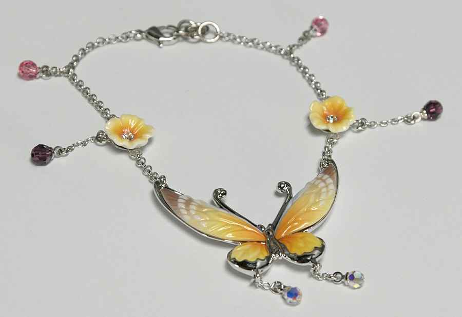 Franz Jewelry Butterfly Yellow-Bracelet - No Box by Franz Collection-1