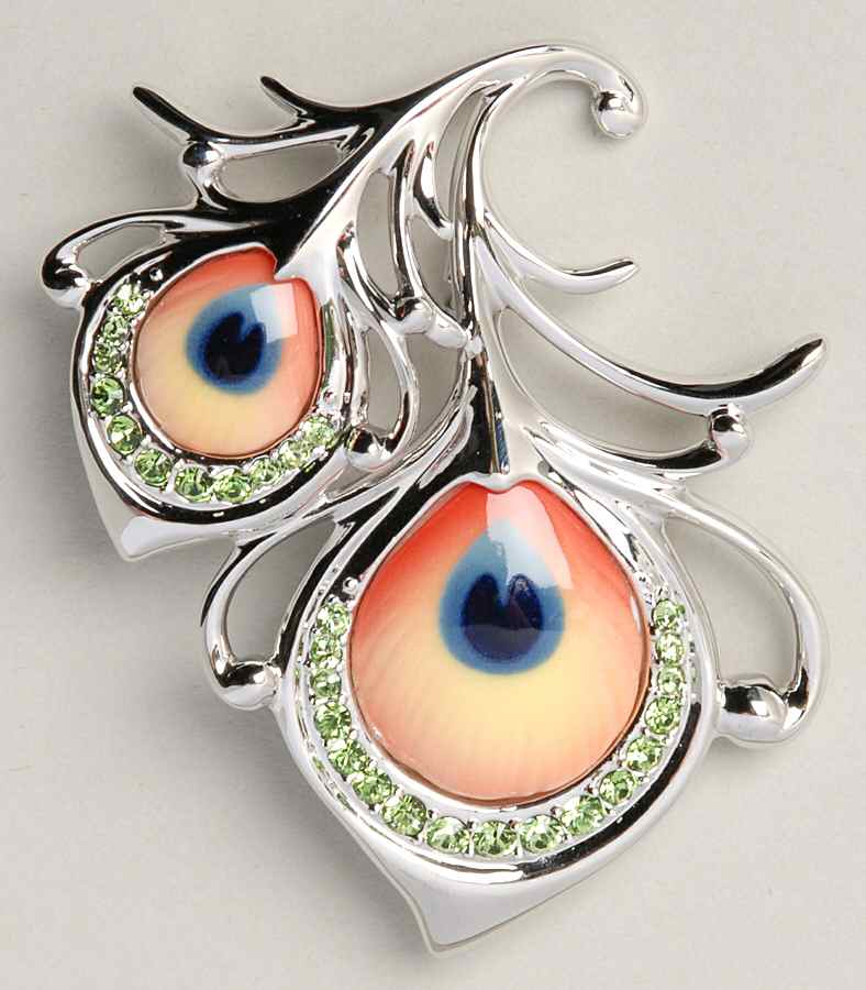 Franz Jewelry Proud Peacock Pin Small - Boxed by Franz Collection-1