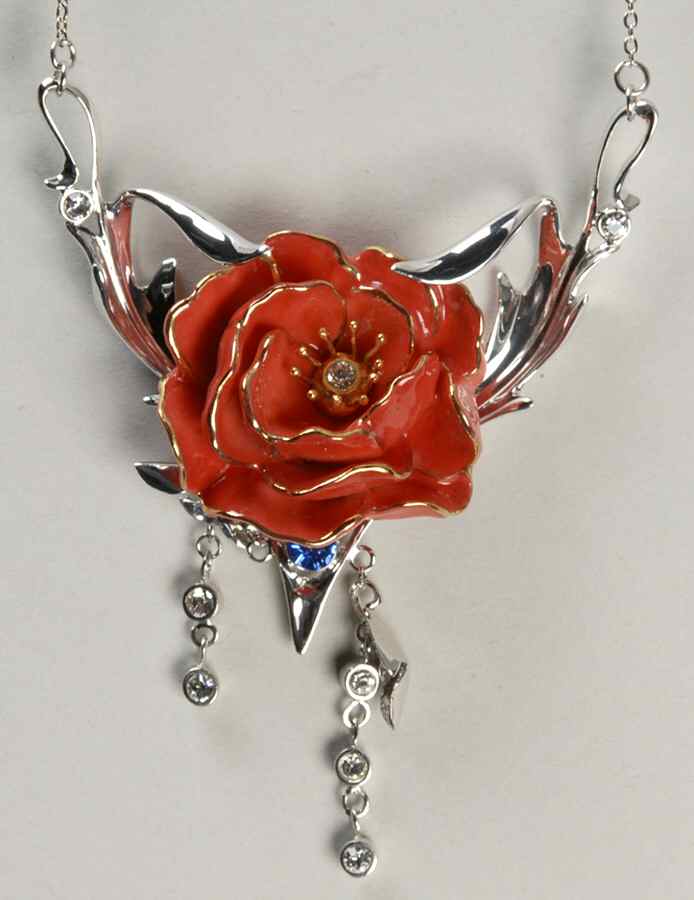 Franz Jewelry Peony Necklace - No Box by Franz Collection-1