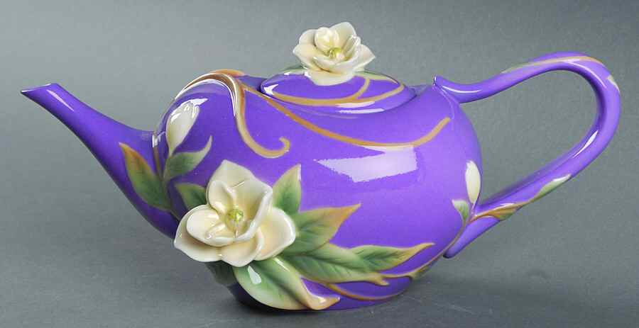 Southern Charm Magnolia Teapot - No Box by Franz Collection-1